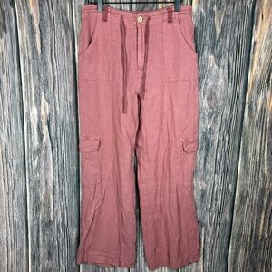 NWT Rose Colored Linen Pants- Size Medium